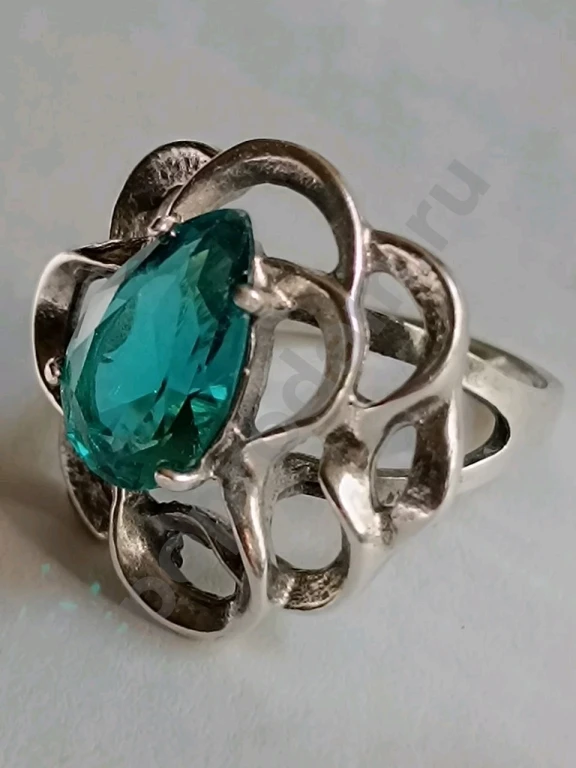 Крупное Кольцо. Серебро 925 пробы. Тризуб. Размер 18.