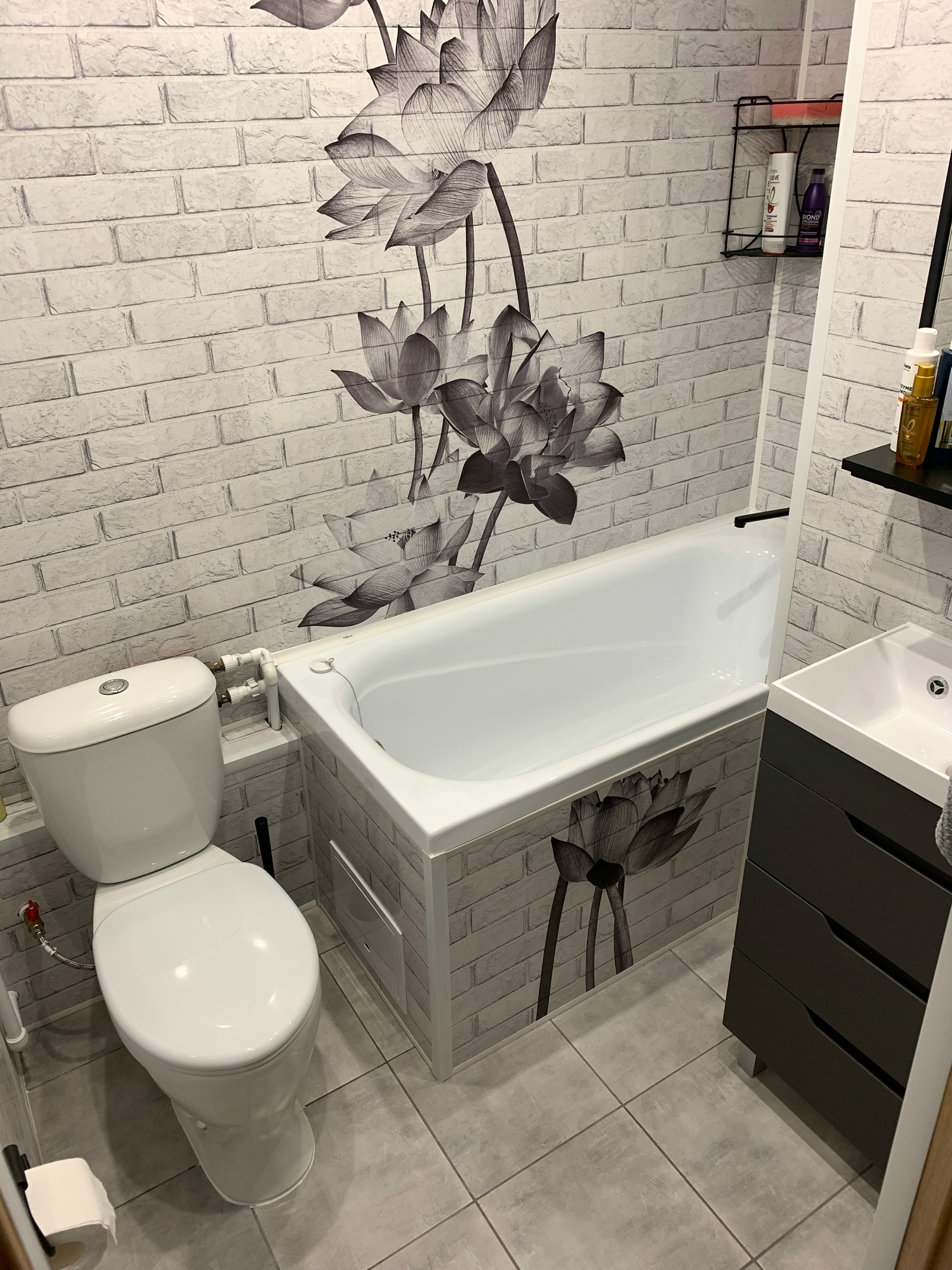 Ремонт ванных комнат, санузлов: Санузел панелями (вместе с материалом)