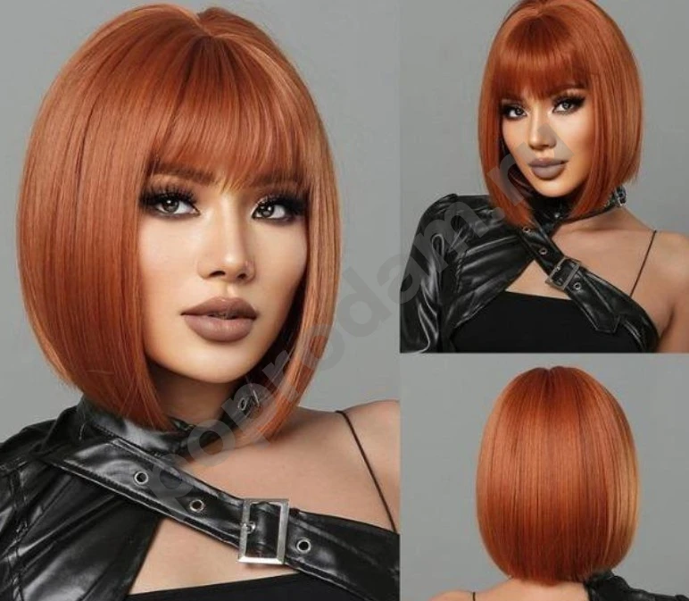 Парик рыжий каре новый