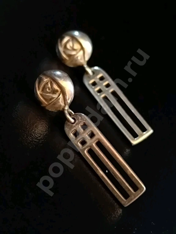 Серьги Mackintosh Rose. Серебро 925. Italia.