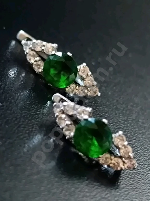 Серьги. Серебро 925 пробы. Тризуб. Харьков.