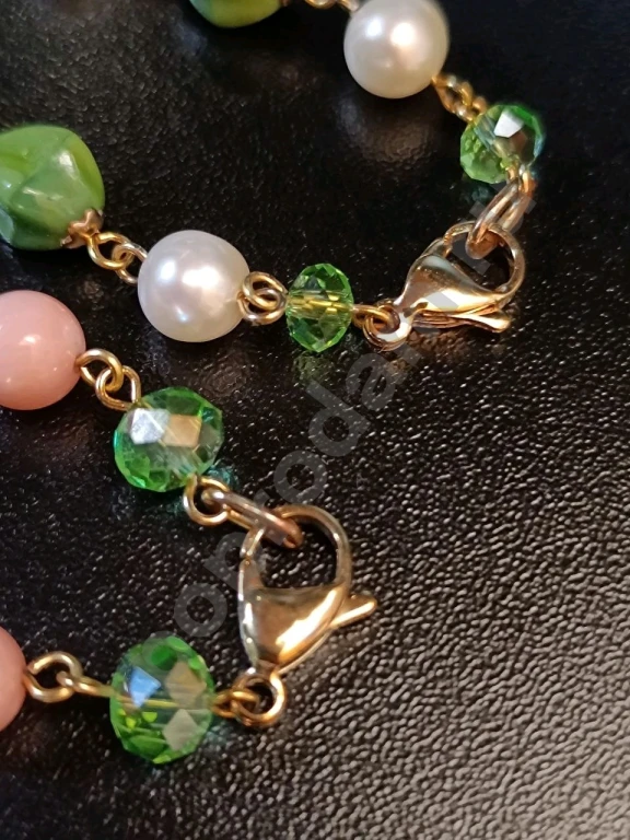 Комплект. Бусы Цепочка и Браслет. Italia Independent. Натуральный Жемчуг, Коралл.