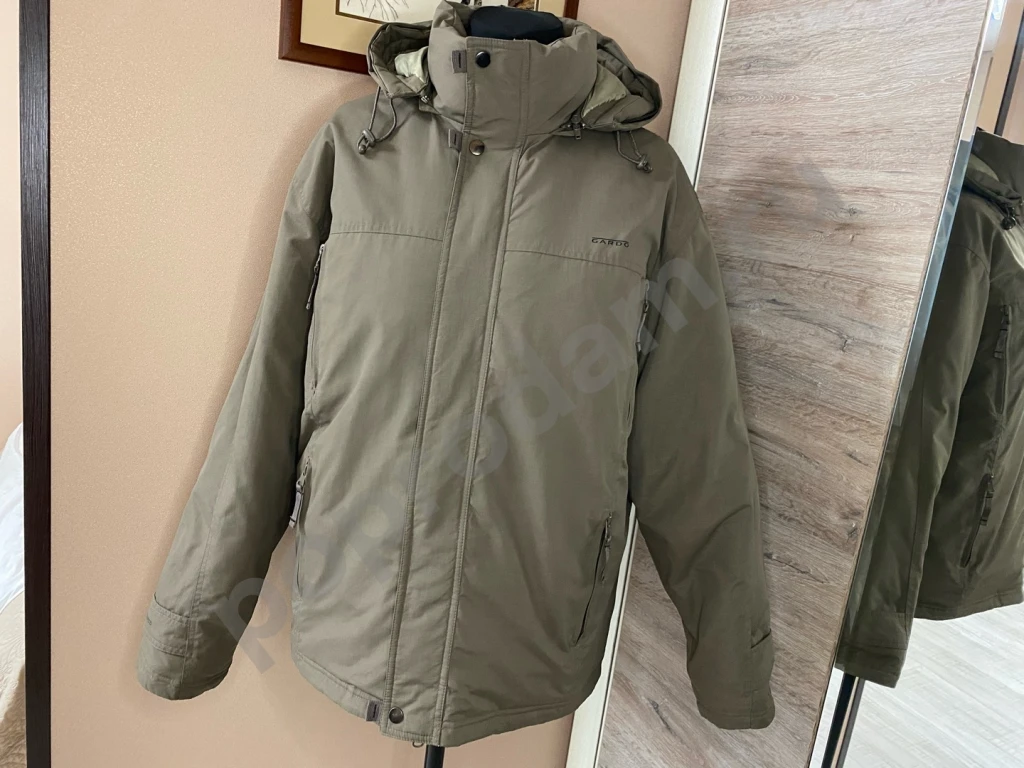 Зимняя мужская куртка пуховик пух перо M 46-48 хаки