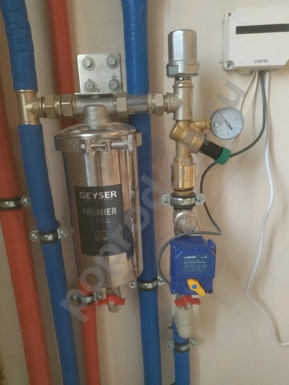 Монтаж отопления воды и канализации