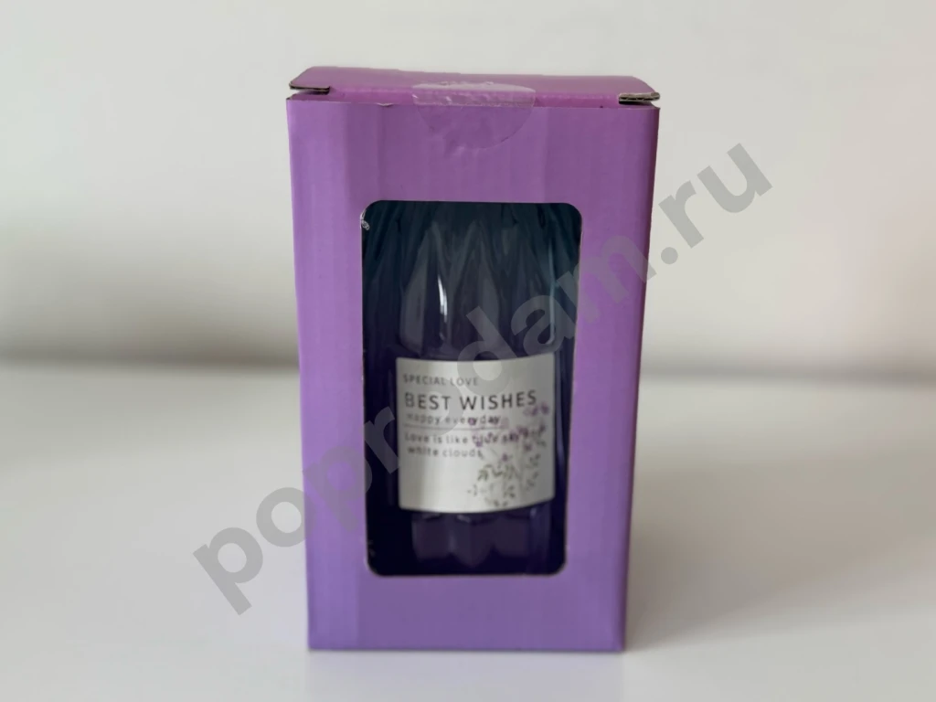 Новая стеклянная ваза, 15 см