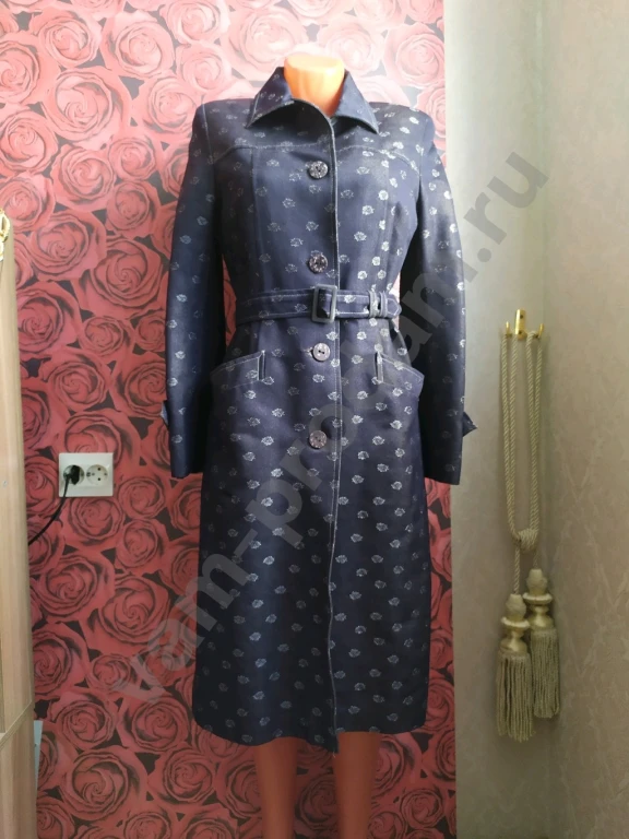 Плащ Weem 46 демисезон женский под джинс с поясом и подплечниками