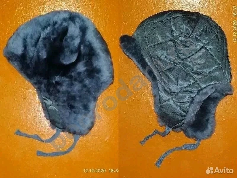 Шапка ушанка детская натуральный мех Литва СССР