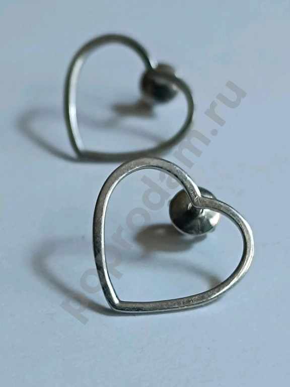 Серьги. Серебро 925 пробы. Тризуб.