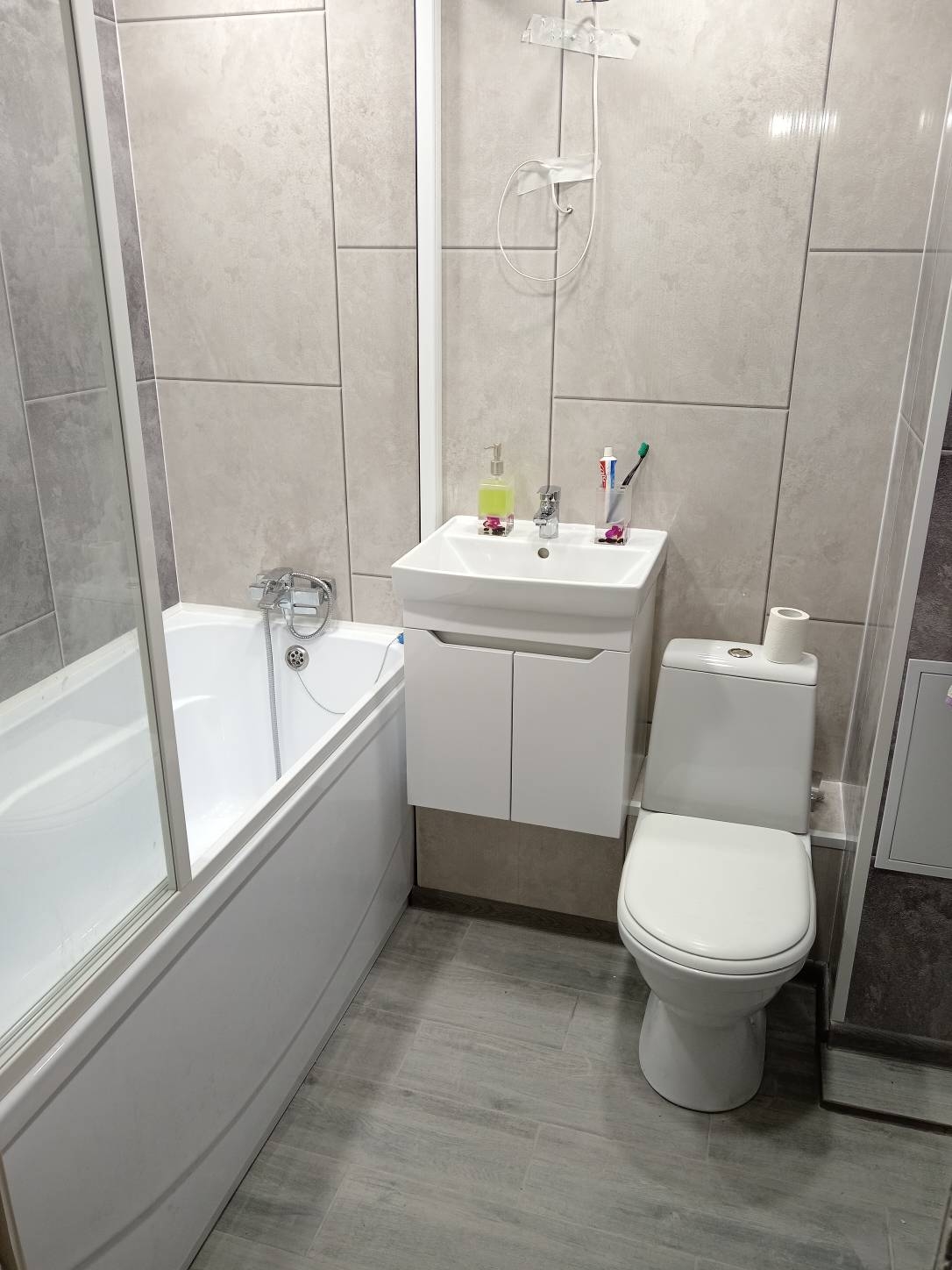 Ремонт ванных комнат, санузлов: Санузел панелями (вместе с материалом)