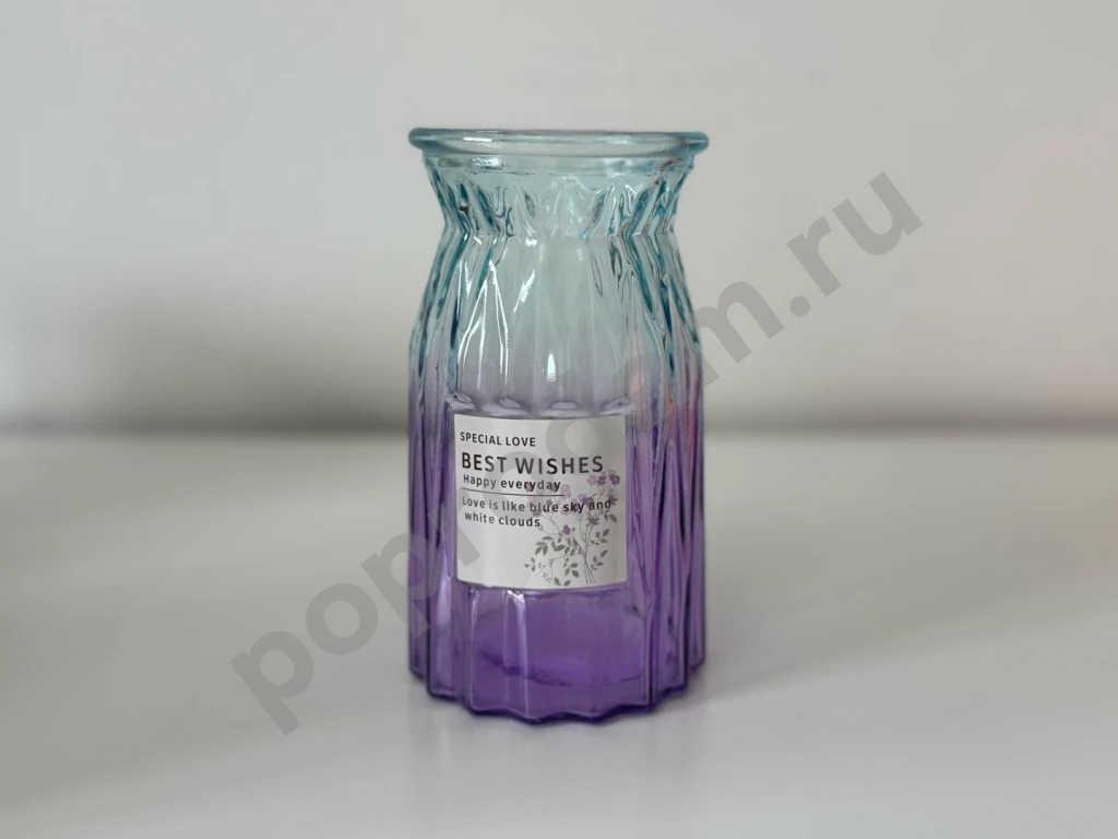 Новая стеклянная ваза, 15 см