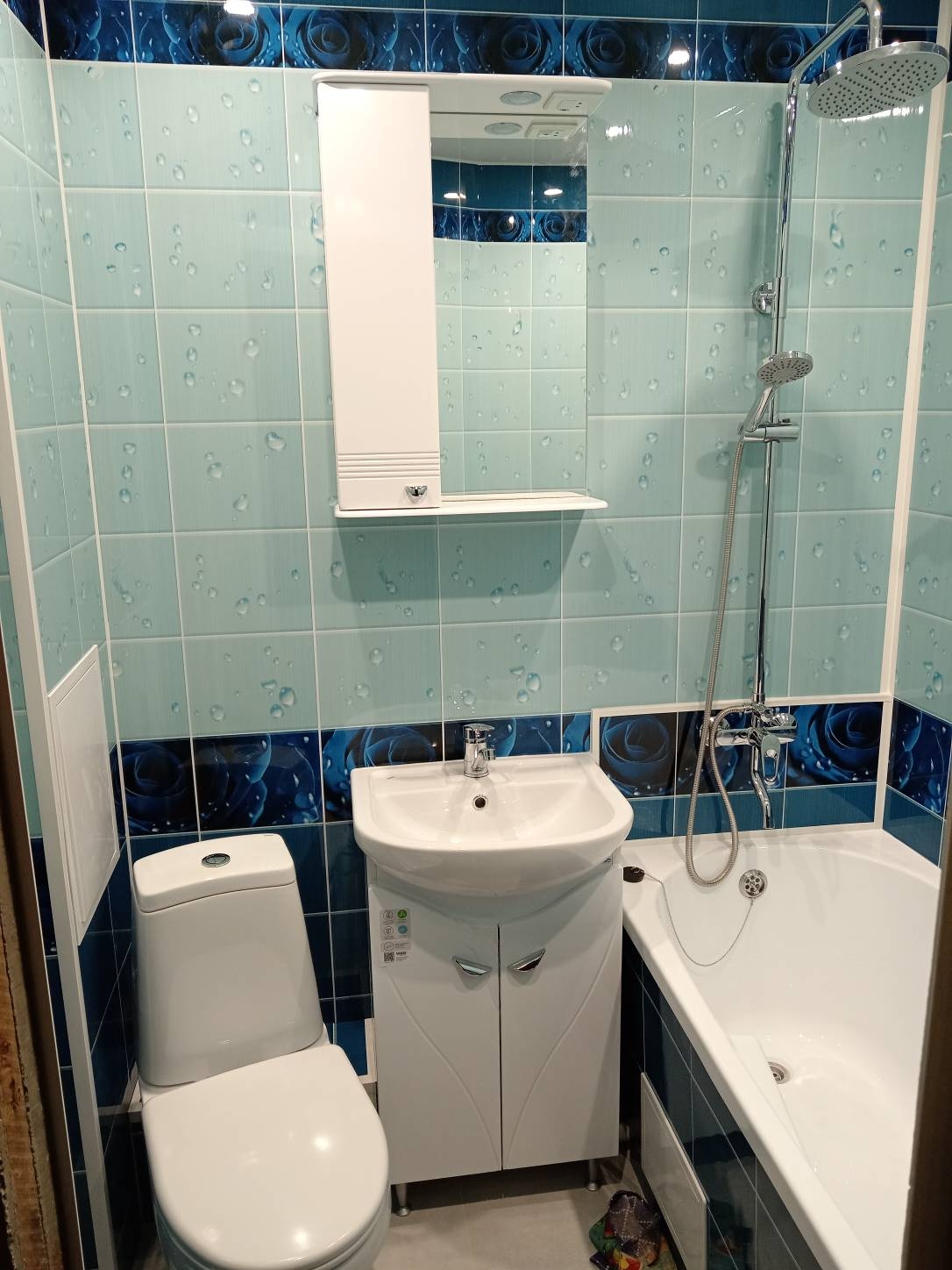 Ремонт ванных комнат, санузлов: Санузел панелями (вместе с материалом)