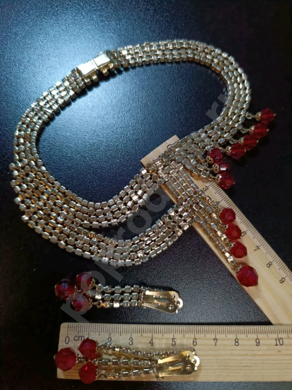 Комплект. Чехия. Jablonex. Винтаж. Стекло.