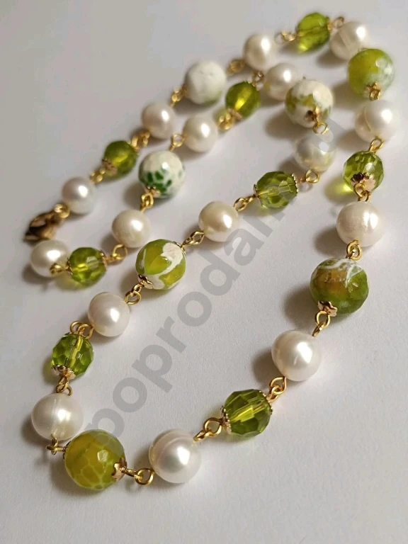 Бусы Цепочка. Italia Independent. Натуральный Жемчуг, Камень, Стекло.