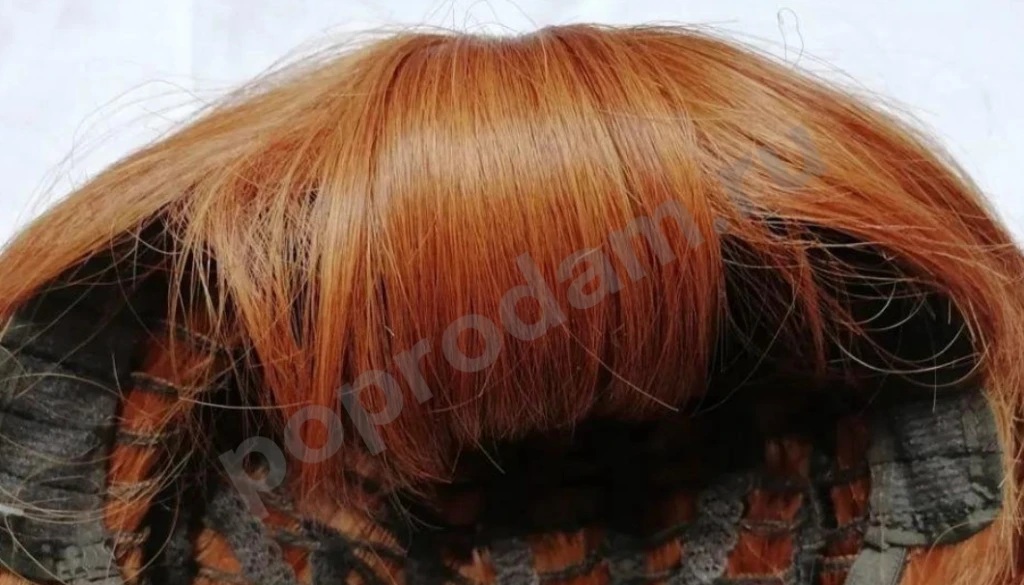 Парик рыжий длинный новый