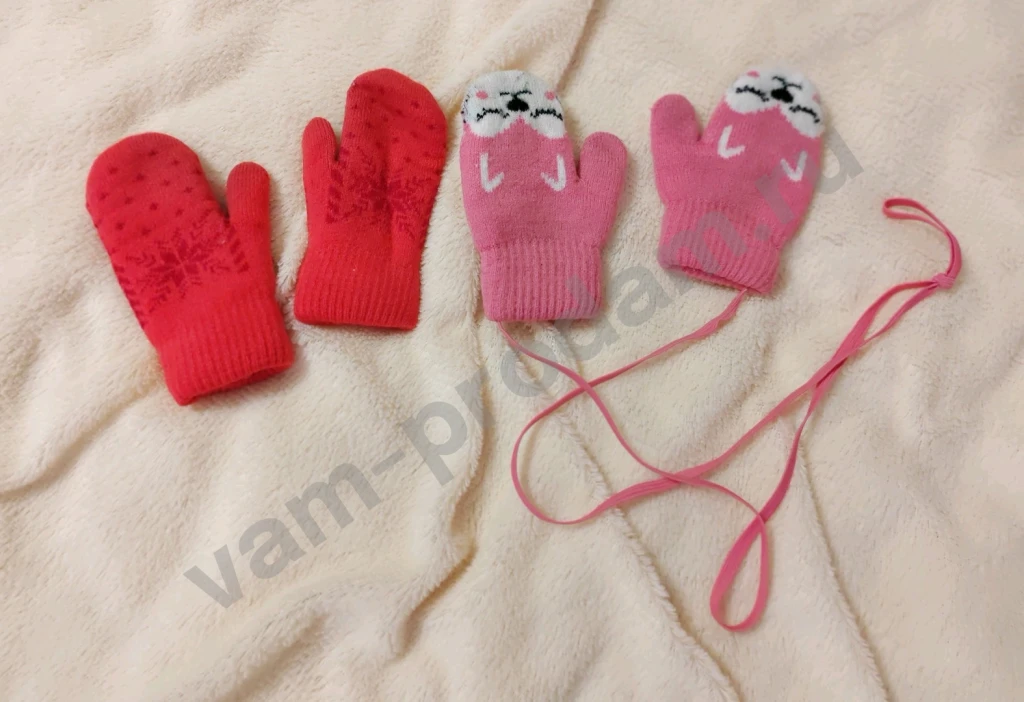 Варежки зимние для девочки 1,5 2 года