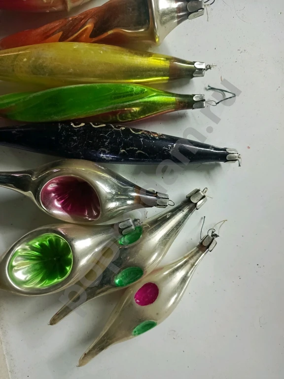 Елочные игрушки СССР Стеклянные. Редкие игрушки СССР сосульки. Доставка