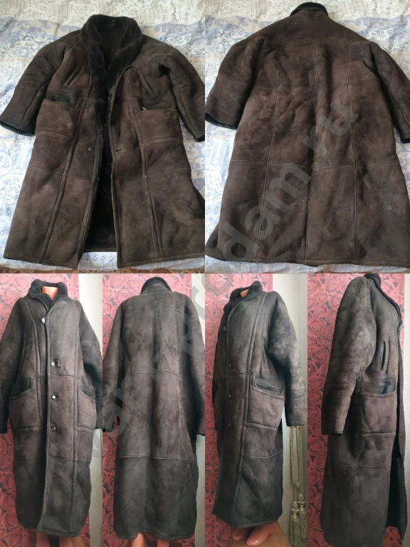 Мужская дубленка натуральный мех р 58 60