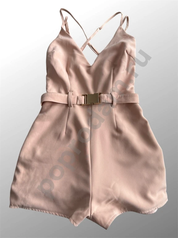 Женский летний комбинезон в персиковом цвете