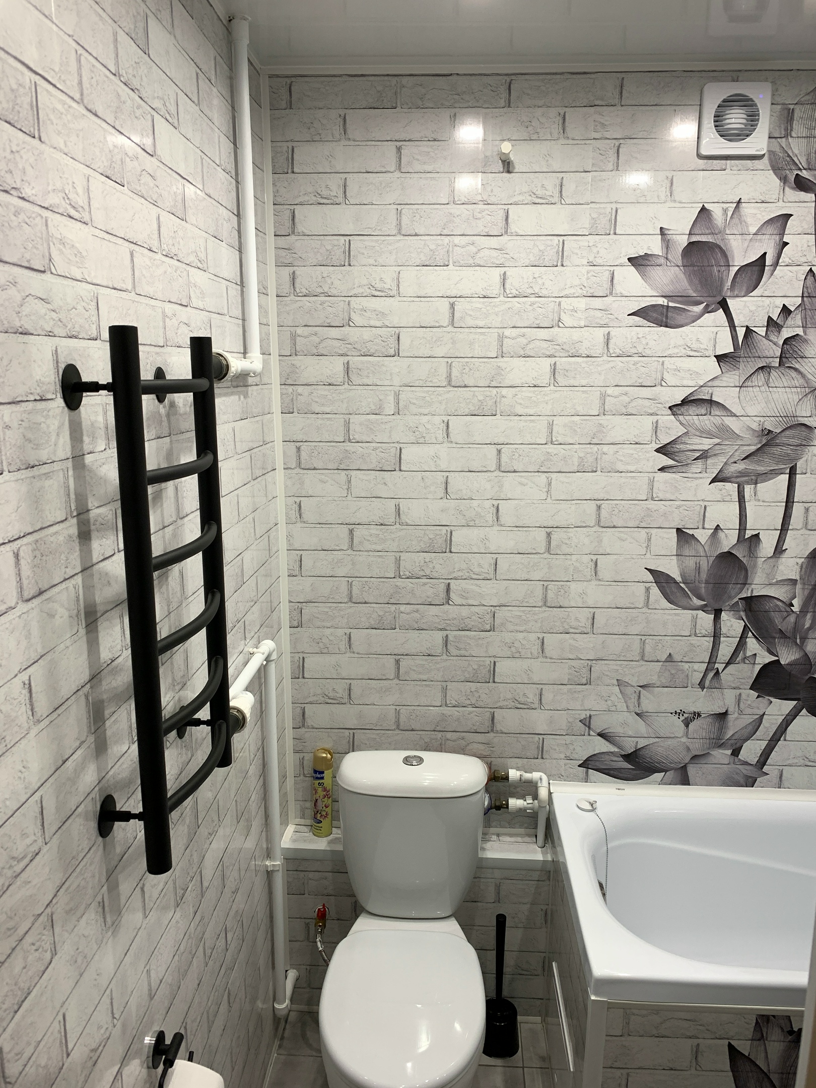 Ремонт ванных комнат, санузлов: Санузел панелями (вместе с материалом)