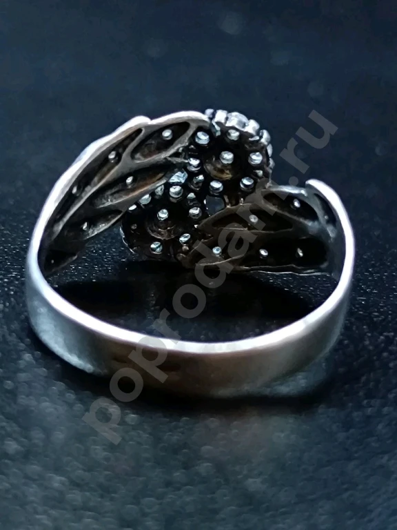 Кольцо. Серебро 925 пробы. Тризуб. Размер 23.