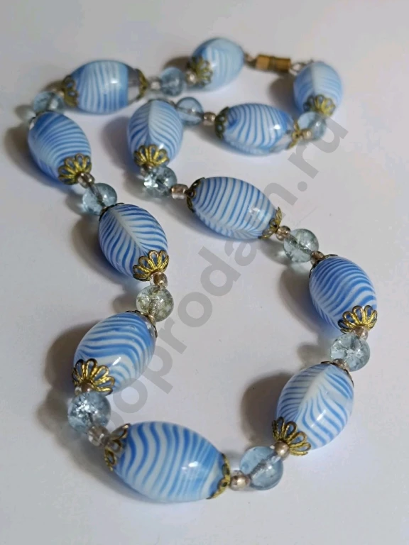 Старинные Бусы 1940-е. Чехия. Jablonex. Стекло.