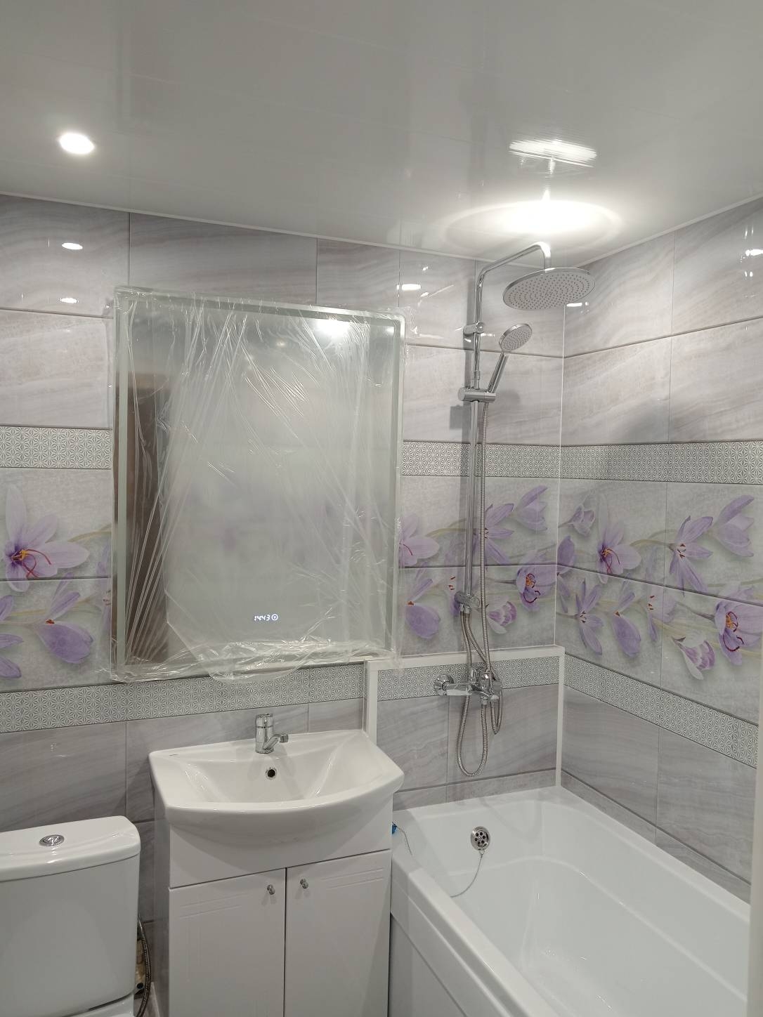 Ремонт ванных комнат, санузлов: Санузел панелями (вместе с материалом)