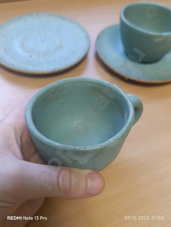 Чашечки с блюдцами из глины (Частная работа)