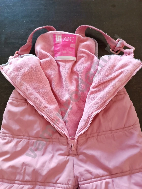 Детский утеплённый полукомбинезон для девочки 2-4 года