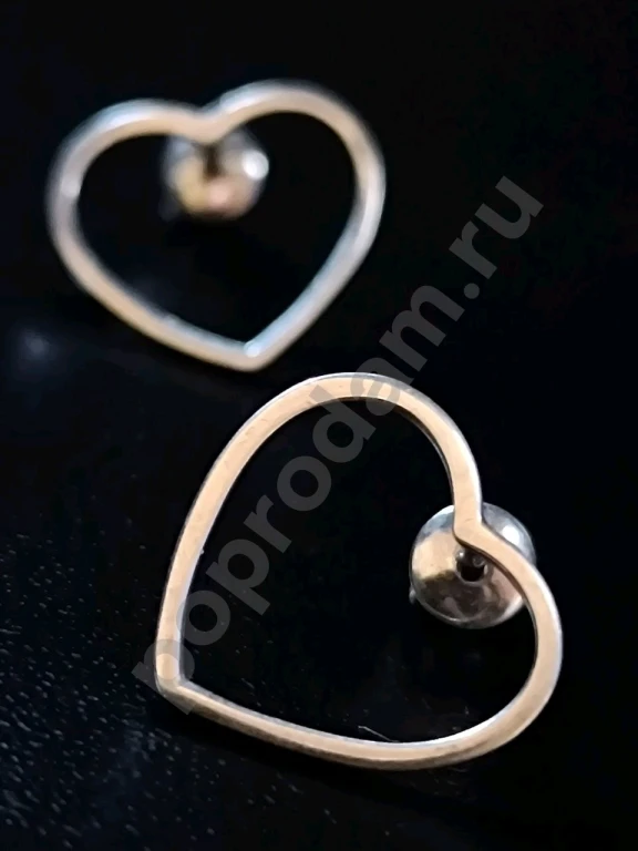 Серьги. Серебро 925 пробы. Тризуб.