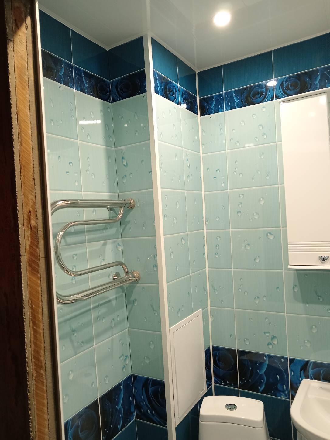 Ремонт ванных комнат, санузлов: Санузел панелями (вместе с материалом)