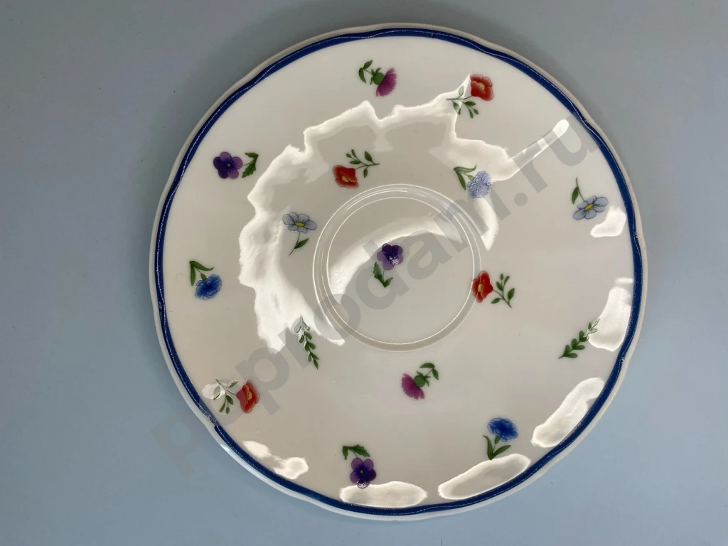 Чайная пара с цветочками фарфор