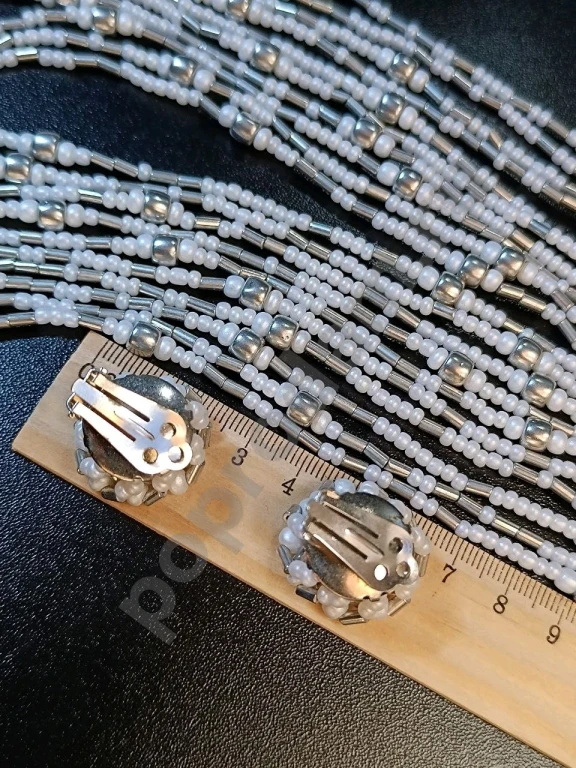 Комплект. Бусы и Клипсы. Italia Independent. Стекло.