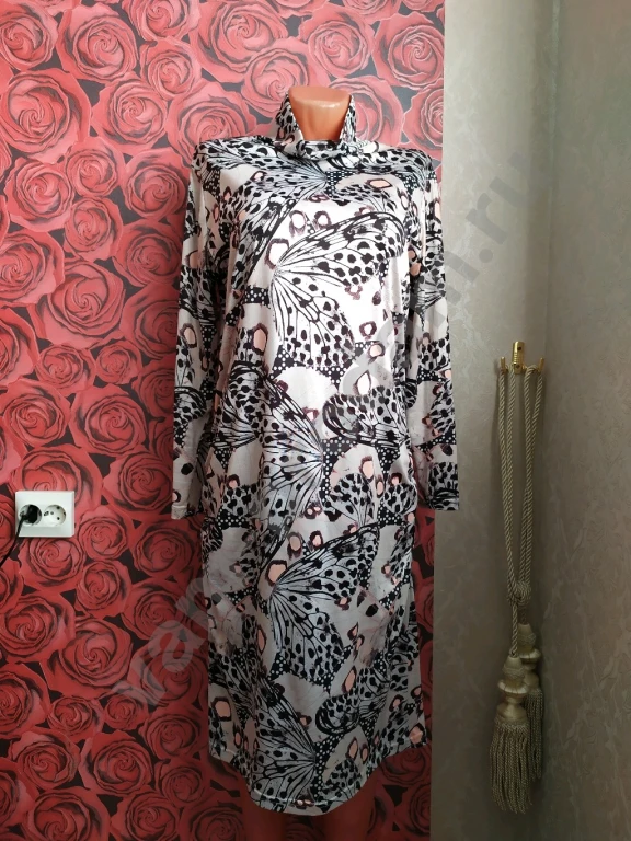 Платье серое крылья бабочки Размер 54