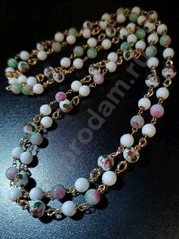 Длинные Бусы Цепочка 1метр 40см. Клуазоне. Italia Independent.