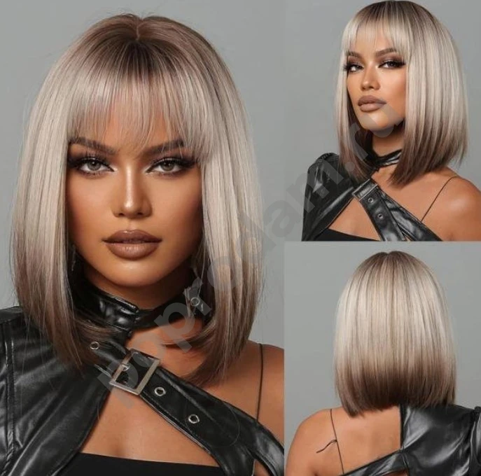 Парик блонд каре с челкой новый