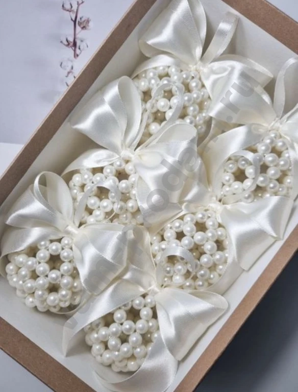 Белые акриловые бусины для рукоделия 8 мм