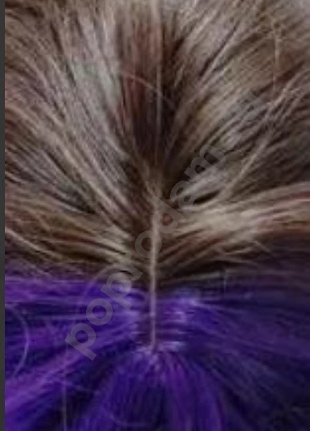 Парик каре с фиолетовой челкой Новый