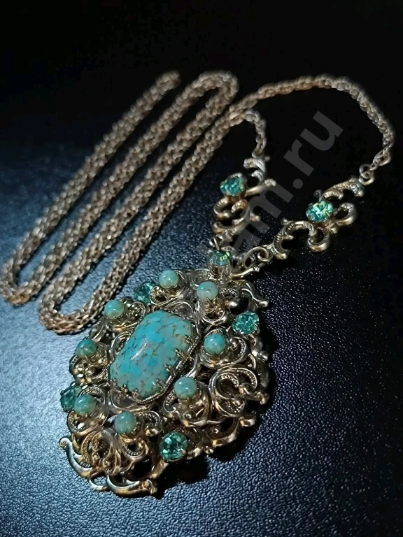 Длинное Колье. Чехия. Jablonex. Винтаж. Пекинское Стекло.