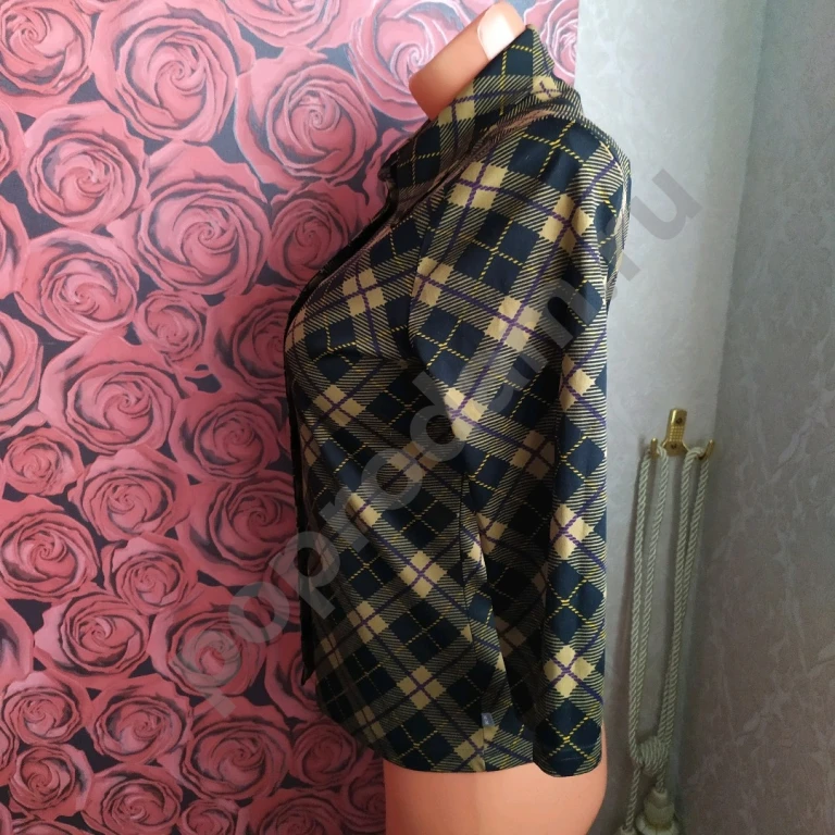 Рубашка Mexx блуза женская размер M L 46 коричневая Рукав три четверти Приталенная