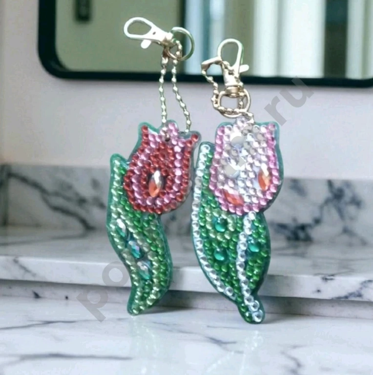 Тюльпан брелок двухсторонний