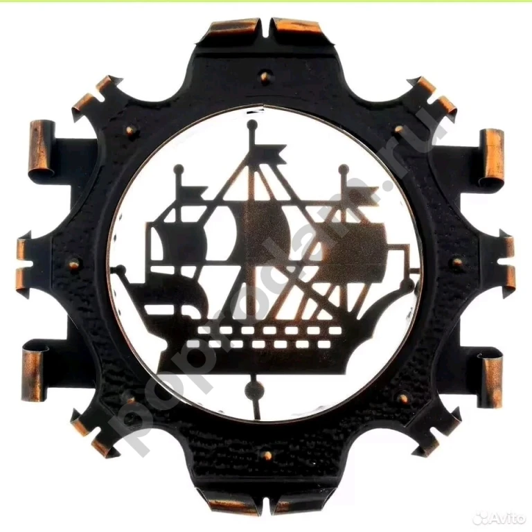 Винтажное панно чеканка Парусник Ленинград СССР