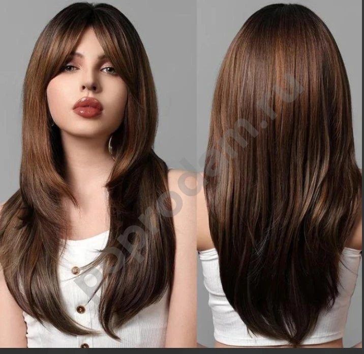 Парик каштановый новый