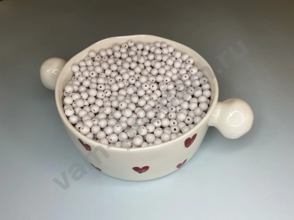 Белые акриловые бусины для рукоделия 8 мм