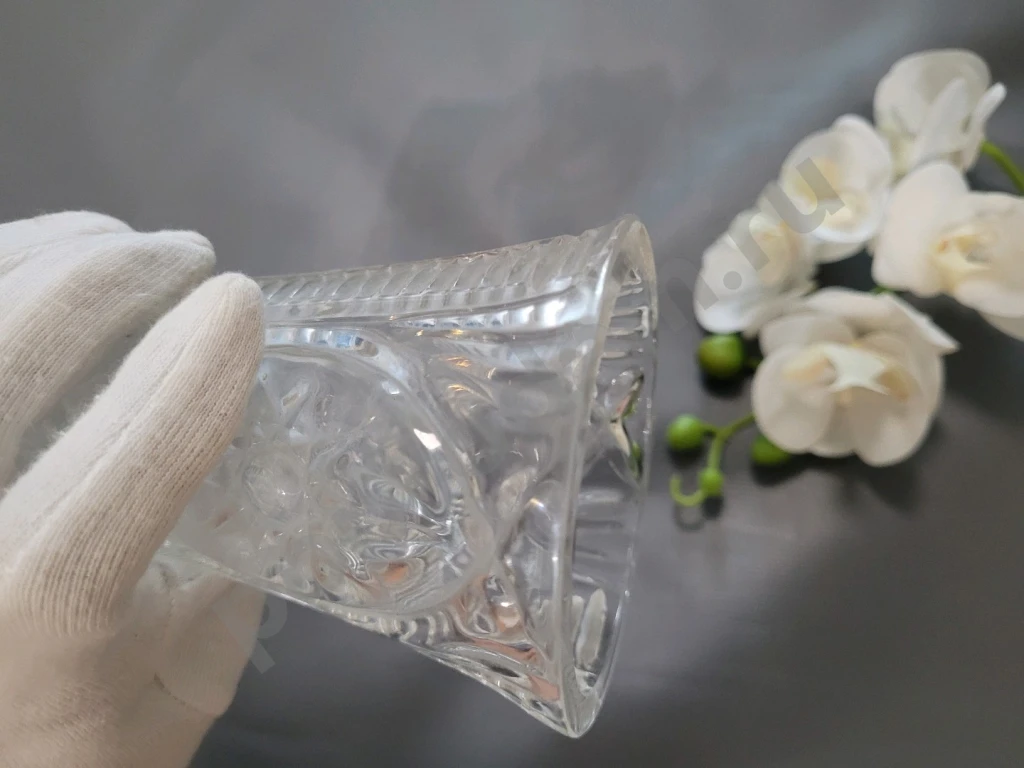 Хрустальная Ваза для цветов Винтаж СССР 18см