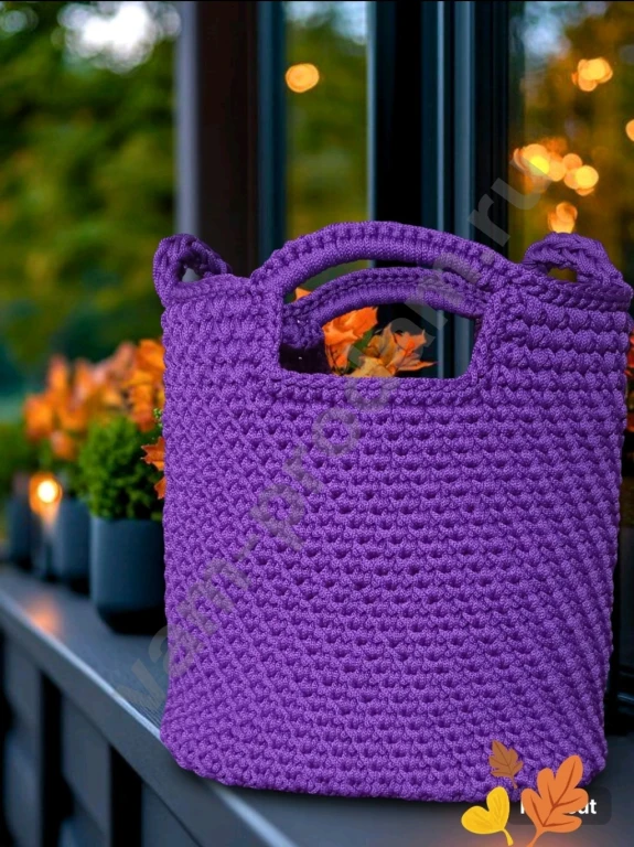 Сумка вязаная вечерняя золотая