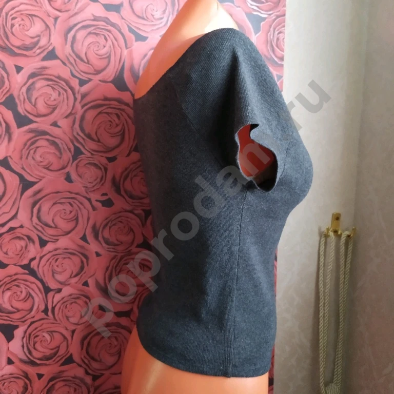 Топ блузка кофточка Твое 50 XL серая тепленькая женская Состав: хлопок