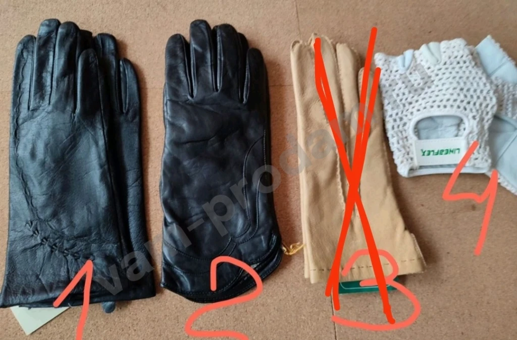 Перчатки женские кожаные новые