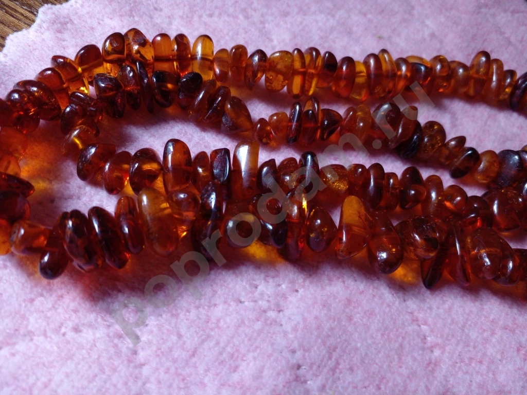 Бусы янтарь