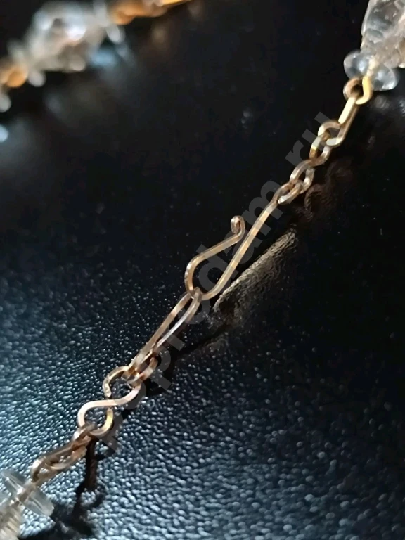 Колье. Винтаж 40-ые. Резное Стекло.