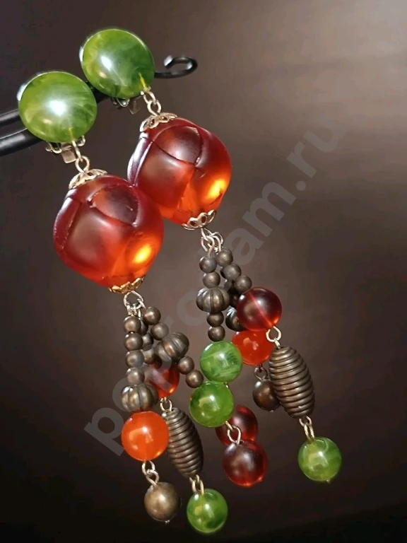 Крупные Клипсы. Винтаж.